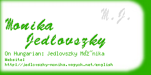 monika jedlovszky business card